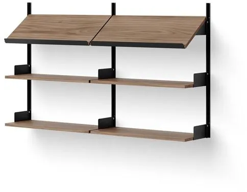 New Works Office Hylla 900 Valnöt & Svart